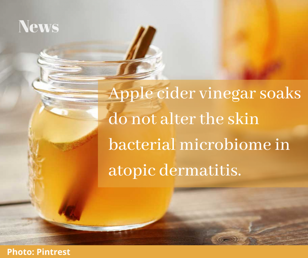 Apple cider vinegar soaks do not alter the skin bacterial microbiome in